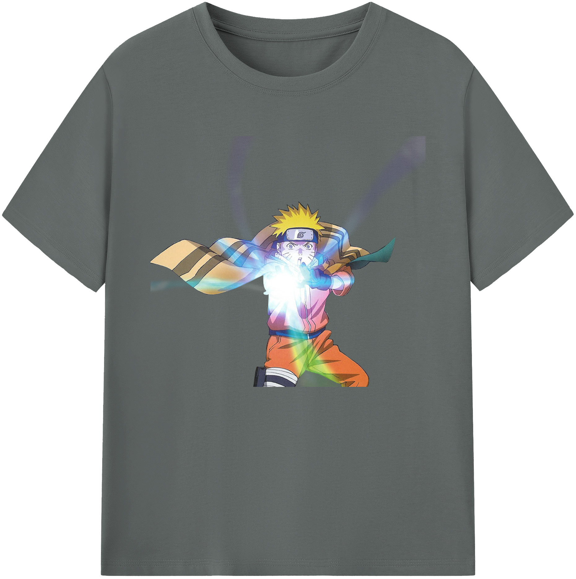 （画像用） NARUTO -ナルト- うずまき ナルト Uzumaki Naruto 綿100％ メンズ半袖Tシャツ｜肌触りやわらか＆通気性